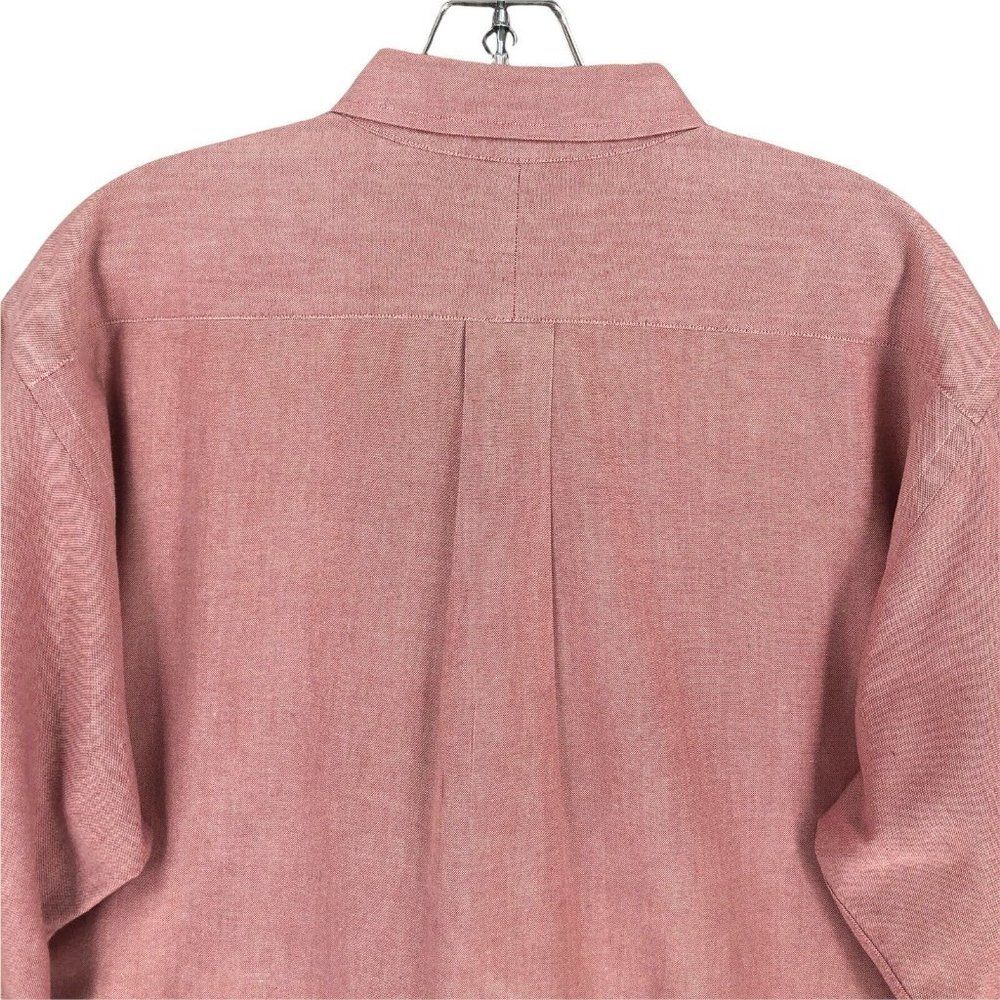 LL Bean Mens Shirt 16 1/2 - 32 Brick Button Down Collared Long Sleeve Pocket EUC - Picture 6 of 12